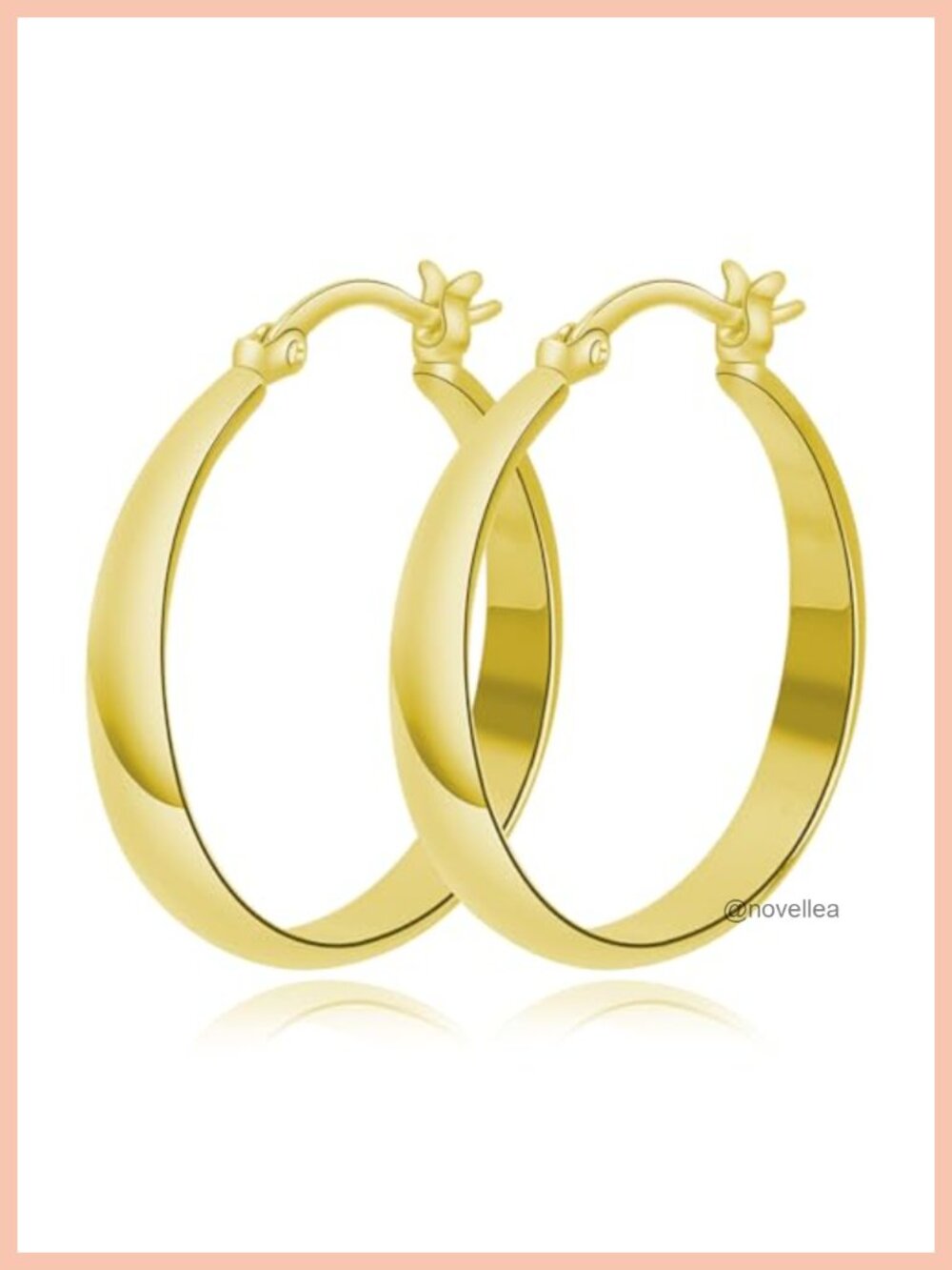 14K Gold Plated Hoop Earrings for Women Hypoallergenic Tarnish Resistant